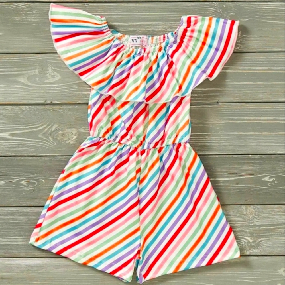 Simply Stripe Girls Romper by Pete + Lucy